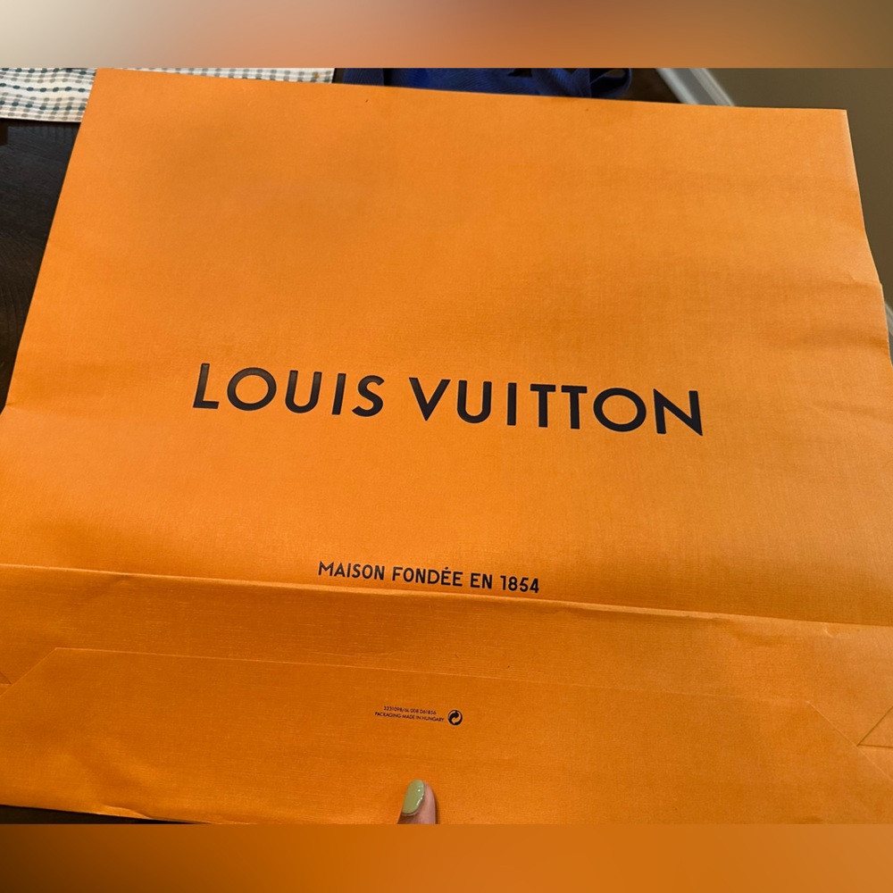 Louis Vuitton Orange and Blue Shopping Bag
